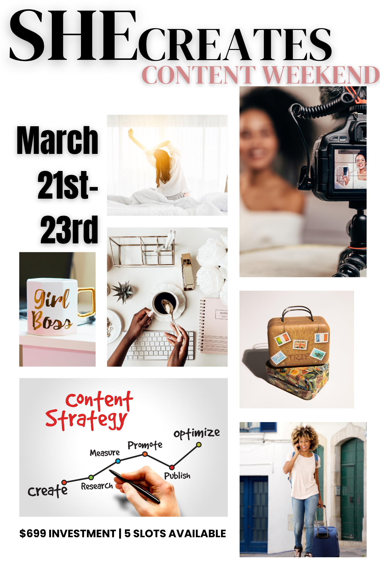 SheCreates Content Weekend (Baton Rouge, La. March 21st-23rd)